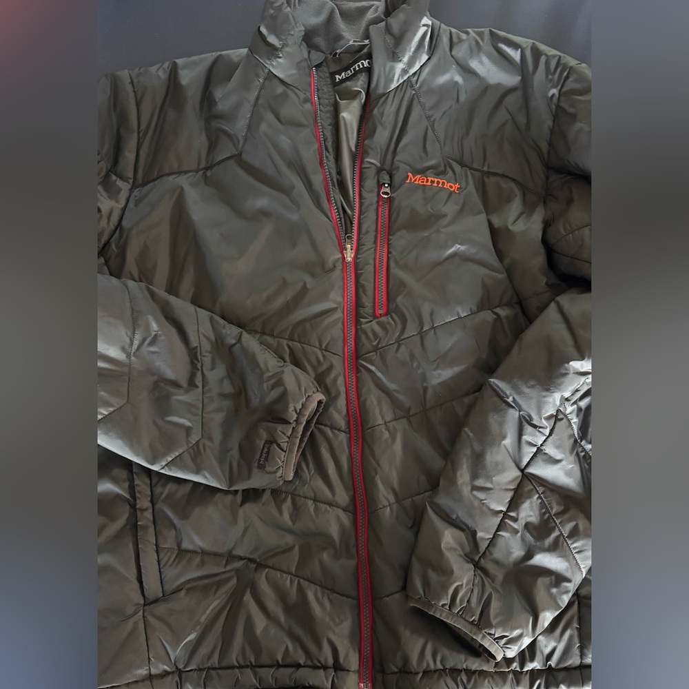 Marmot Puffer Jacket Mens XXLarge Onyx Gray Quilted Pockets 
EXCELLENT CONDITION